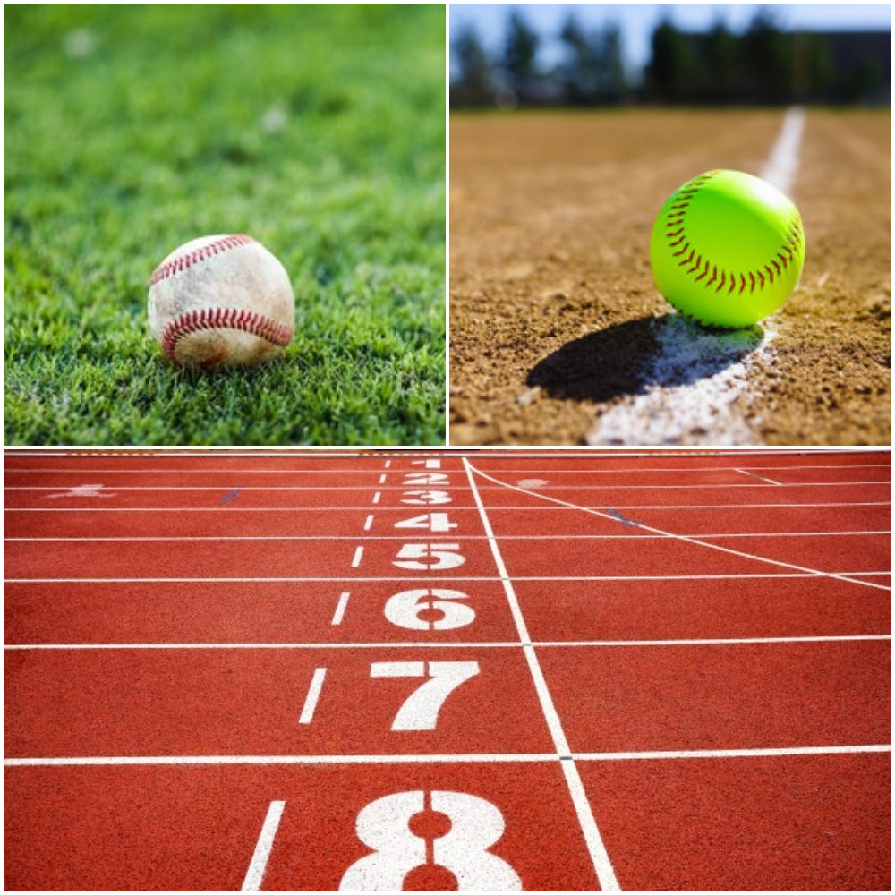 Baseball, softball, track